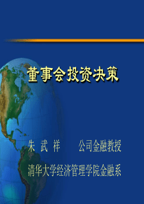 朱武祥董事会投资决策(上市公司独立董事培训班)