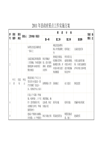 2011年县政府重点工作实施方案