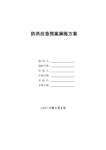 防洪应急预案演练方案