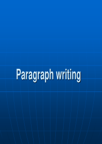 Paragraph writing