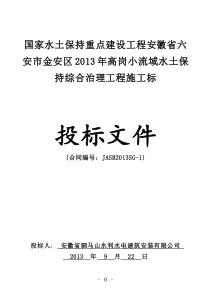 六安市金安区水土保持综合治理工程--商务技术