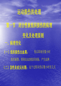 闭合性软组织损伤的病理 变化及处理原则-PPT课件