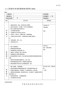 工程造价咨询质量控制流程单