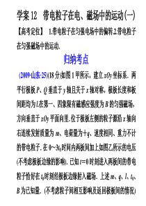 2012高考物理二轮专题学案课件 12带电粒子在电、磁场中的运动(一)