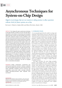 asynchronous techniques for system-on-chip design