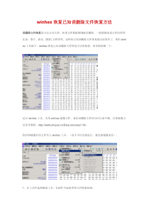 使用winhex恢复误删除文件的方法