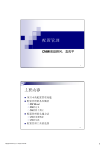 CMMI-module5- 配置管理