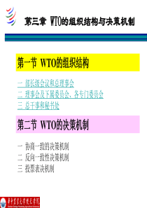 04第三章WTO的组织机构与决策机制