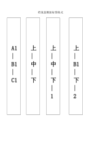 档案盒侧面标签格式