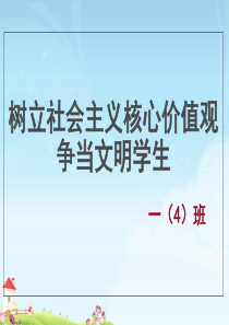 社会主义核心价值观主题班会课件ppt