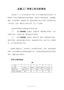 总装工厂异常工时分析报告