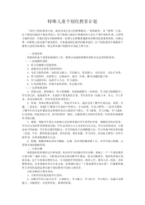 残疾儿童个别化教育计划