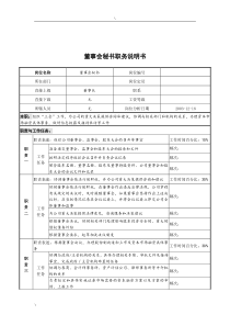 湖北新丰化纤公司董事会秘书职务说明书