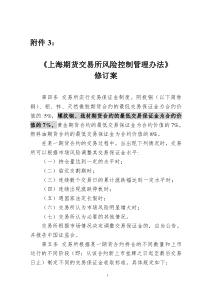 《上海期货交易所风险控制管理办法》修订案