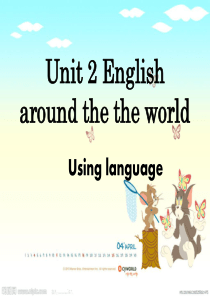 高中英语人教版必修一 Unit 2 Using Language--Standard English