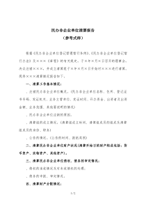 民办非企业单位清算报告