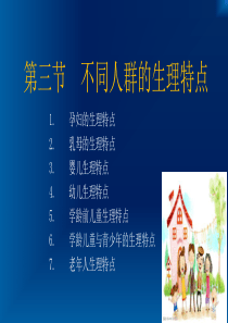 不同人群的生理特点、三级公共营养师基础