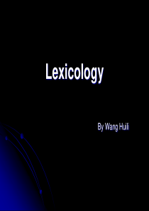 lexicology (2) 词汇学