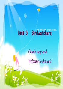 Unit5  Birdwatchers  Comic  strip  and  welcome  t