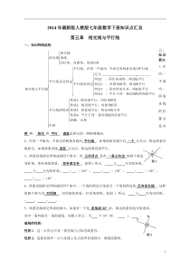 2014年最新版人教版七年级数学下册知识点及典型试题汇总——适用于期末总复习