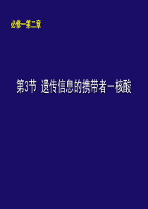 人教版教学课件[名校联盟]辽宁省大连市十四中高中生物 遗传信息的携带者核酸-问题探讨 课件(必修一)