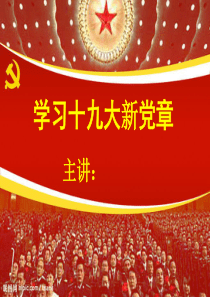 党课十九大新党章