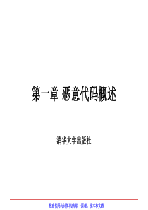 第一章 恶意代码概述 清华大学出版社