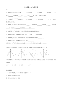 二次函数y=ax2+k练习题