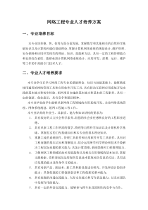 网络工程专业人才培养方案