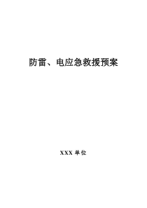 防雷、电应急预案