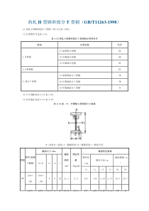 热轧H型钢和剖分T型钢-GBT11263-1998