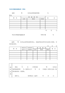 毕业生档案转递通知单