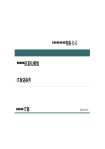 公司IT规划报告V1.0