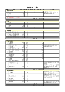 网站制作报价单模板