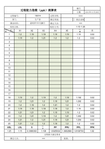 ppk自动计算excel表格