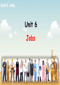 人教版英语四年级上册Unit-6-Jobs