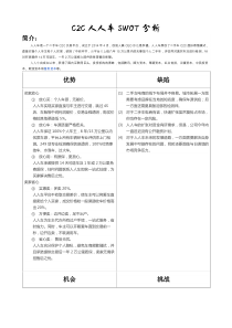 C2C人人车SWOT分析