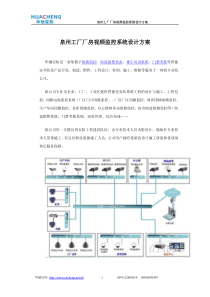 泉州工厂厂房视频监控系统设计方案