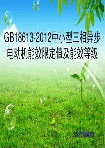 GB18613-2012中小型三相异步电动机能效限定值及能效等级