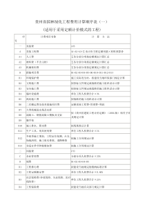 园林绿化定额总说明