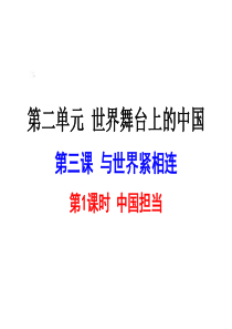 人教版九年级道德与法治下册-3.1中国担当-课件(共36张PPT)