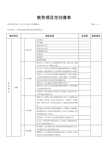 软件项目交付清单(1)