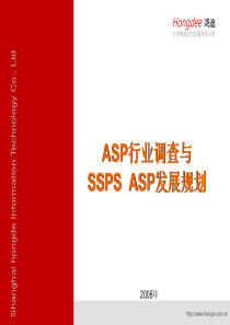 ASP行业调查与SSPSASP发展规划