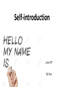 Self-introduction