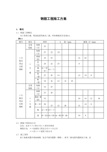 钢筋工程方案 文档..