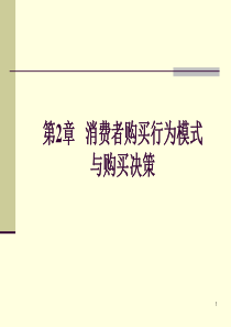 第2章 消费者购买行为模式与购买决策