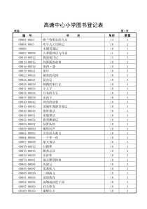 中心小学图书登记表总册