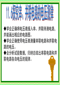 11.6探究串并联电路的电压规律