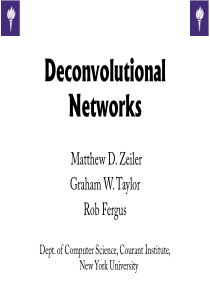 ppt-2013-Deconvolutional Networks