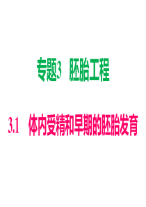 3.1体内受精和早期胚胎发育